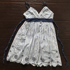 Spaghetti Strap Striped Summer Dress, Cool Cotton